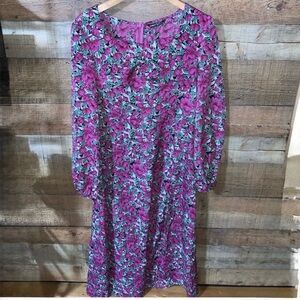Shein Tulip Floral Mumu Style Dress Modest Large